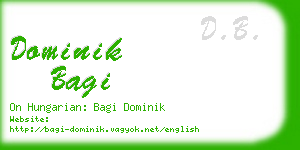 dominik bagi business card